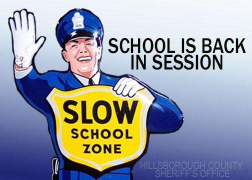 HCSOSheriff's tweet photo. BACK TO SCHOOL: watch for student and expect traffic congestion around .@HillsboroughSch schools. http://t.co/ci8iFkak29