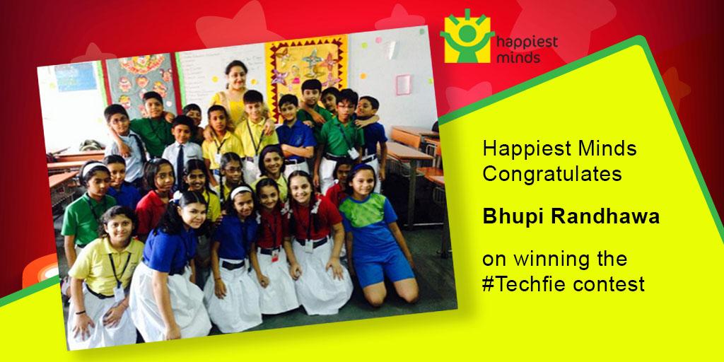 HappiestMinds's tweet photo. At long last, a winner has been chosen for the #Techfie contest! Congratulations @Bhupikaur ! http://t.co/6nWnTWbppl