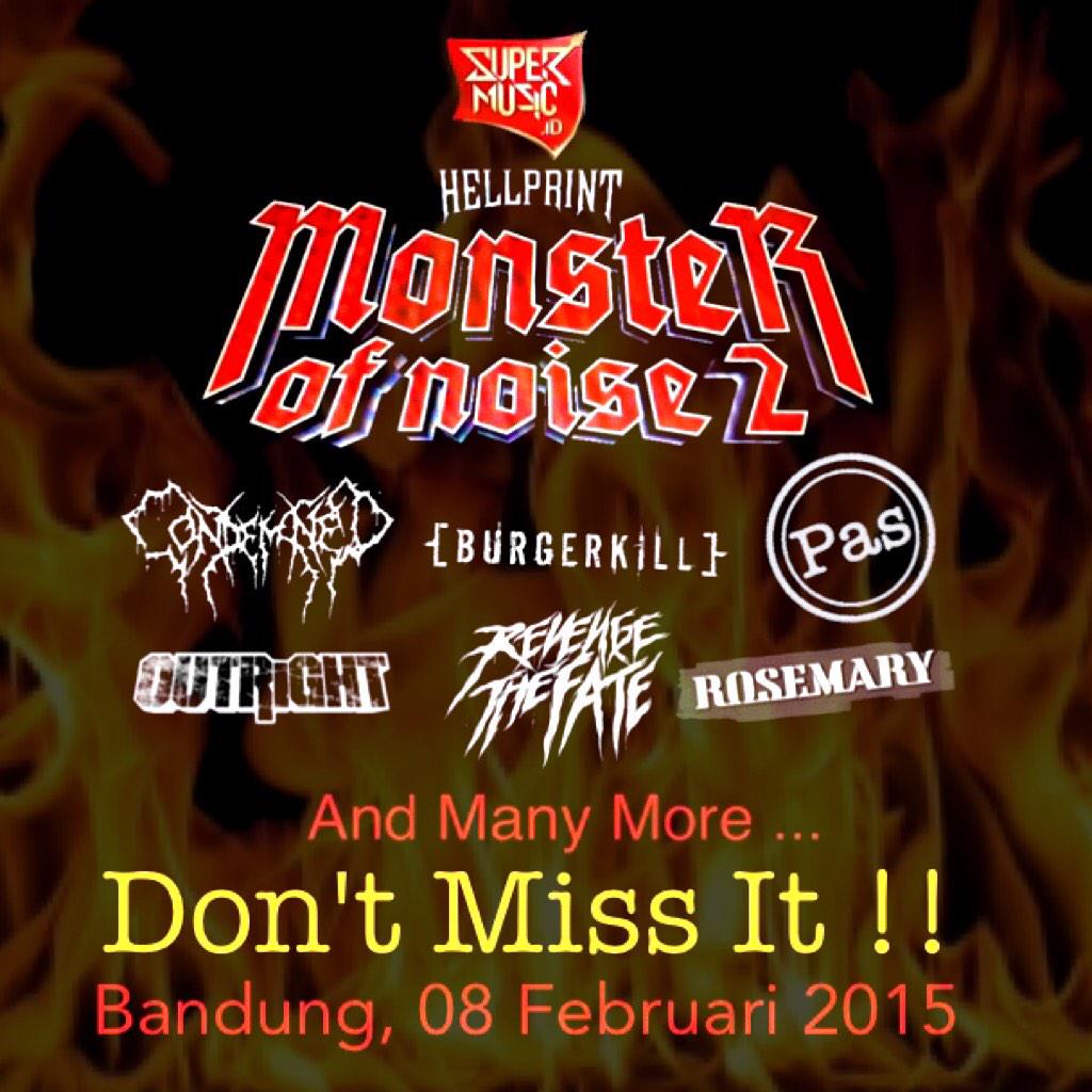 scene_of_indie's tweet photo. Jangan Lewatkan salah satu event berbahaya asal Bandung @hellprint " Monster Of Noise 2 " tgl 8 Februari nanti #UG http://t.co/tUhaCWcWH6