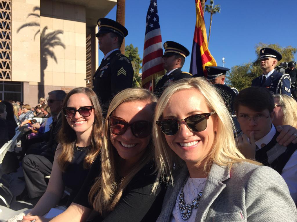AZChamber's tweet image. The ladies of the AZ Chamber staff are excited to be attending @DougDucey's Inauguration as Gov! #AZfuture