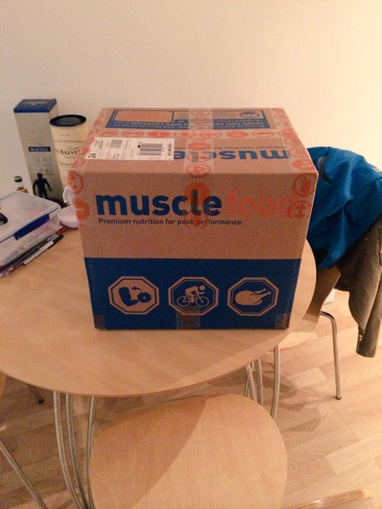 doconnor1990's tweet photo. @MuscleFoodUK #TweetYourMeat first day back at work and this arrives #buzzing #eatclean http://t.co/DLuJM8chFQ