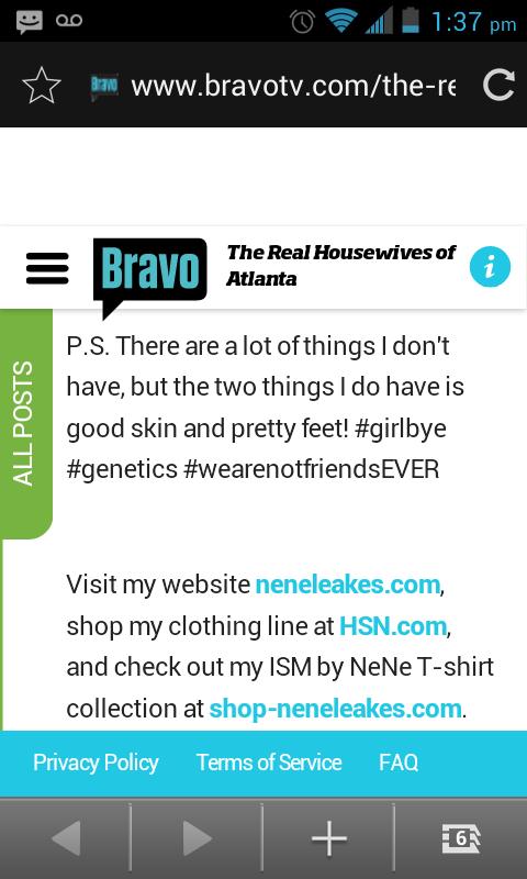 _YoshiG's tweet photo. Read NENE Read.. #rhoa #teamprettyFeet #teamGoodSkin http://t.co/KHqPJ7zsA5