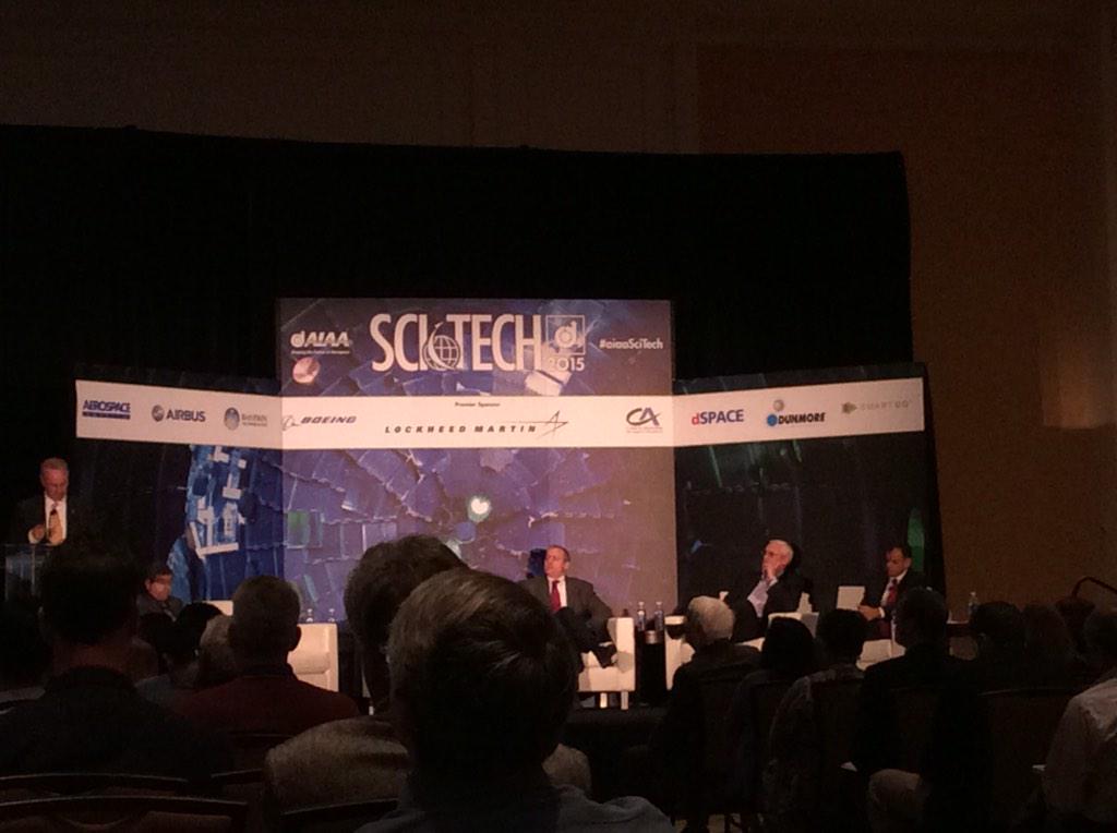 aiaa's tweet photo. Thanks to forum sponsors, @Airbus, @Boeing, @LockheedMartin, Crean &amp; Associates, @dSPACE_inc, @DunmoreCorp, @SmartUQ http://t.co/09ZZngXetr