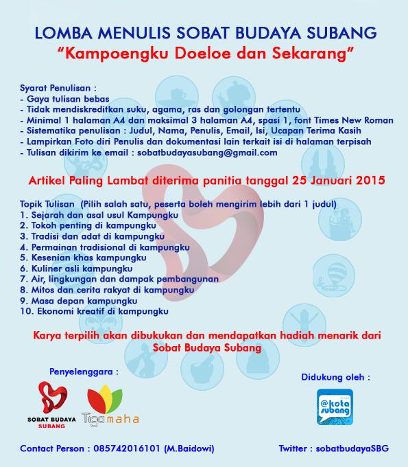 Berani bersaing! Yuk, Ikuti lomba menulis #eksplorkampungmu. <a href="/EC_smansa/">English Club Smansa</a> <a href="/KIRSMANSA_SBG/">KIR SMAN 1 Subang</a> <a href="/1Subang2014/">SMA N 1 Subang 2014</a> <a href="/BengsasHP/">Bengsas Hitam Putih</a>