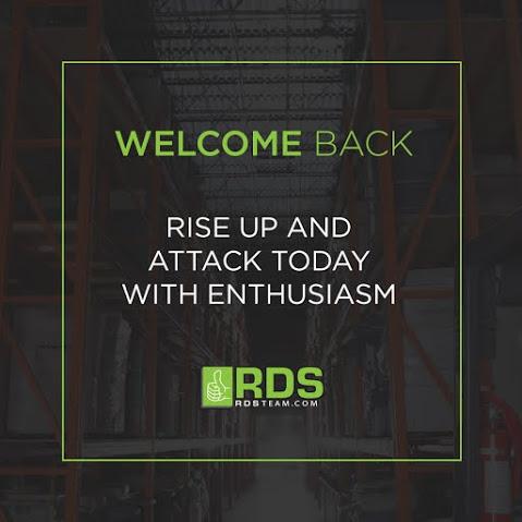 TheRDSTeam's tweet photo. Welcome Back! Rise up and attack today with enthusiasm. http://t.co/M9CjbPM6MQ