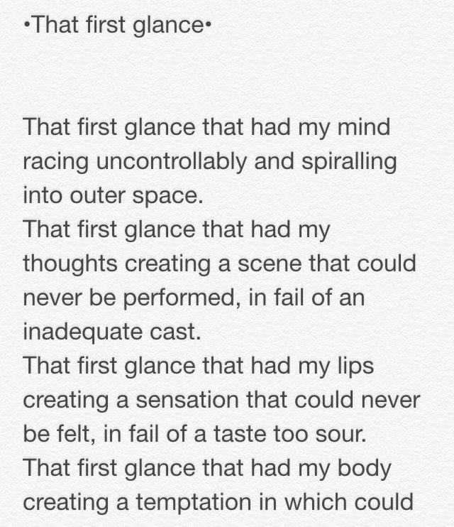 fadedguide's tweet image. That first glance.