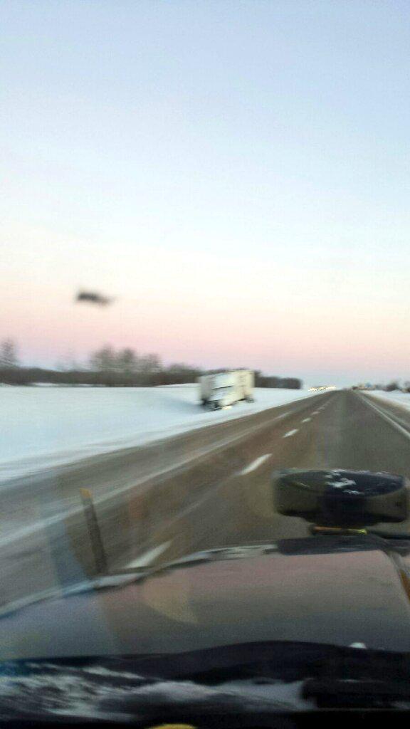 SnowRemoval_CDN's tweet photo. Current conditions #QEII northbound just south of #leduc #ABRoads #snowremoval Semi in ditch. http://t.co/BKcdoFkCgS