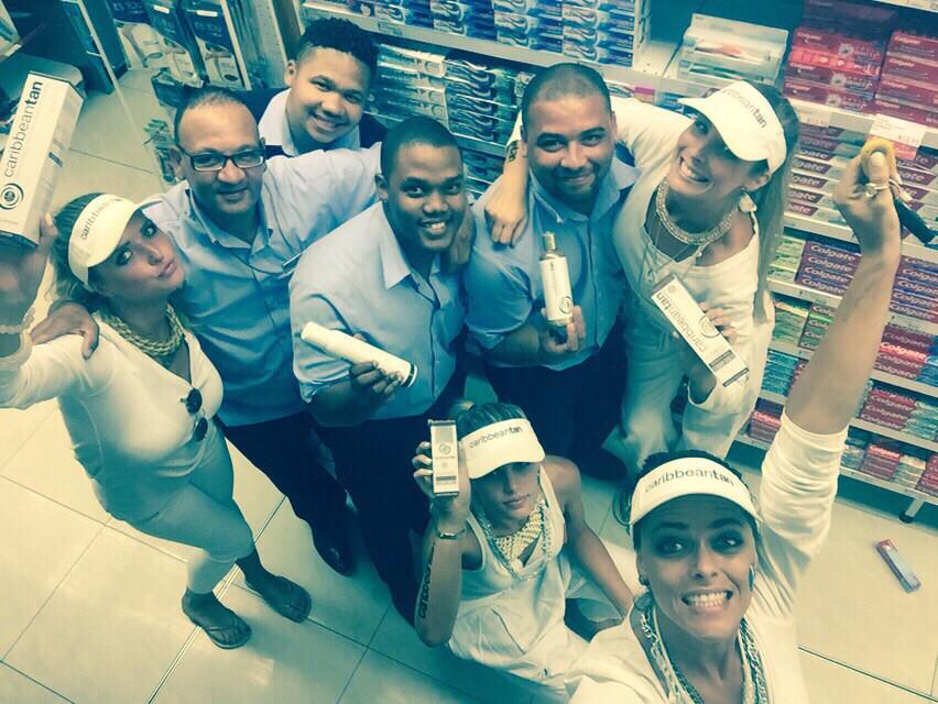 MyCaribbeanTan's tweet photo. The gorgeous #CTangels paying a visit to @Dischem store in @CavendishCT @ThorpMotors @SunglassHutSA @SA_Havaianas_SA http://t.co/HIgkOwOtU2