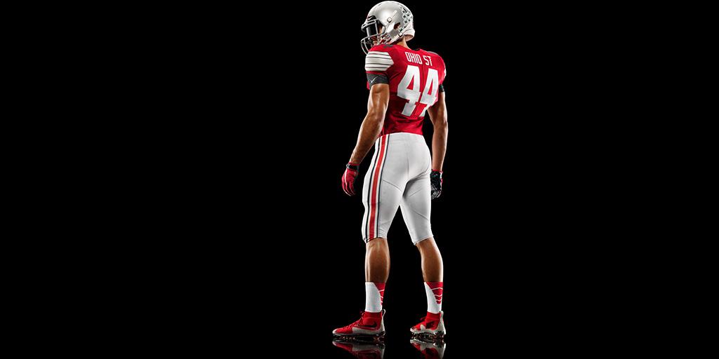 OhioStAthletics's tweet photo. Tradition, reinvented. The Buckeyes will compete for an eighth national title in @usnikefootball Mach Speed uniforms. http://t.co/u6Yl8BcZdK