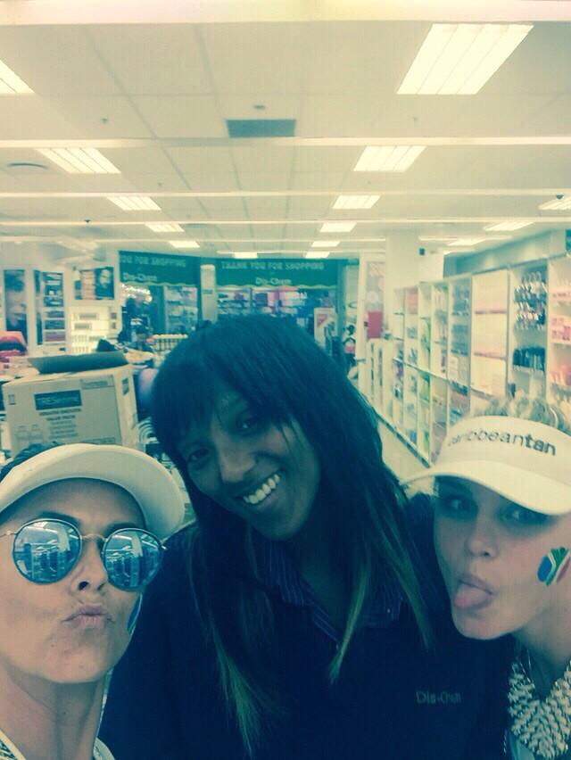 MyCaribbeanTan's tweet photo. The #CTangels couldn't help but make an appearance @Dischem @Clicks_SA stores in @canal_walk @zuri_sa @SunglassHutSA http://t.co/fzz9L5HQNs