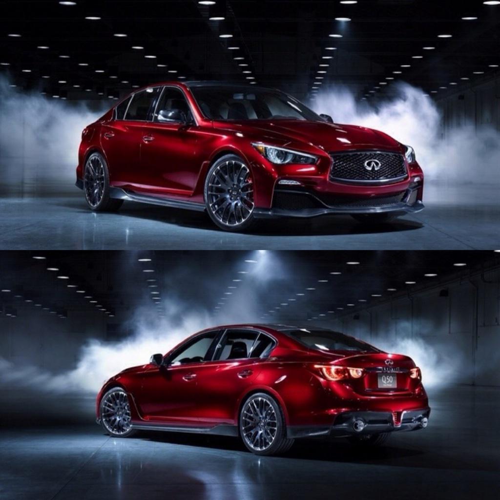 インフィニティの『Q50』（日本 名：新型日産『スカイライン』）をベースにした高性能コンセプトカー、『Q50オールージュ』GT-Rのセダン版。同車の市販化計画が、中止されたのと情報がもたらされた。