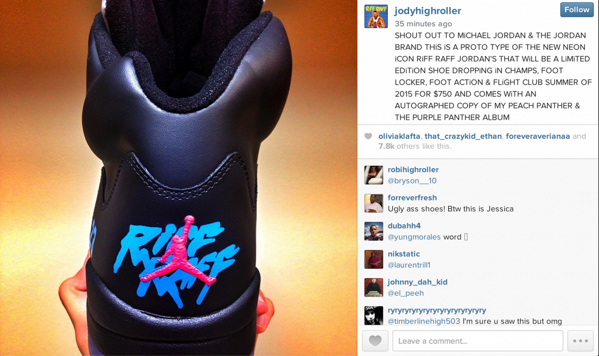 ComplexBets's tweet photo. CONFIRMED: RiFF RAFF x Jordan Brand is NOT happening (thankfully) http://t.co/OQwjRwvrZY http://t.co/cKKcczqESt