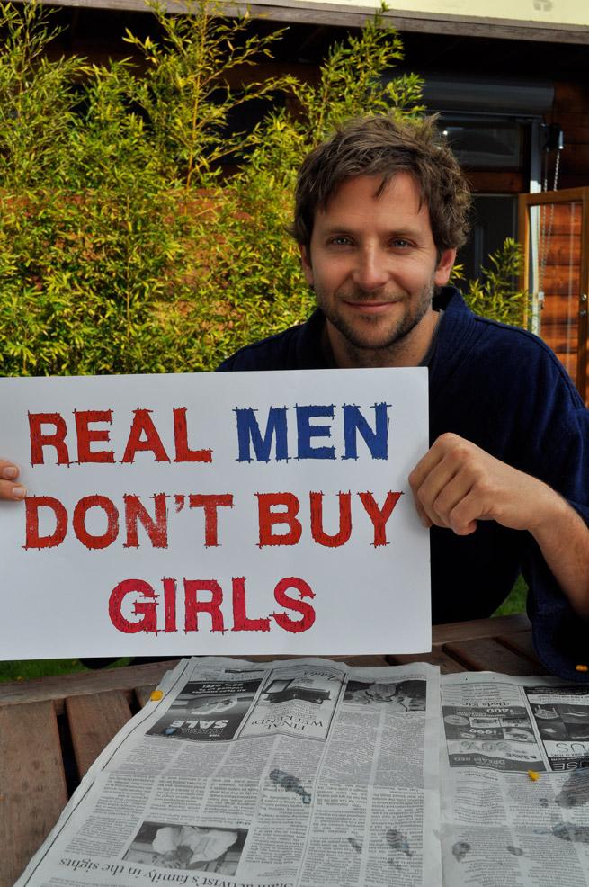 Our is Bradley Cooper.  Happy Birthday to one of our favorite feminists. 