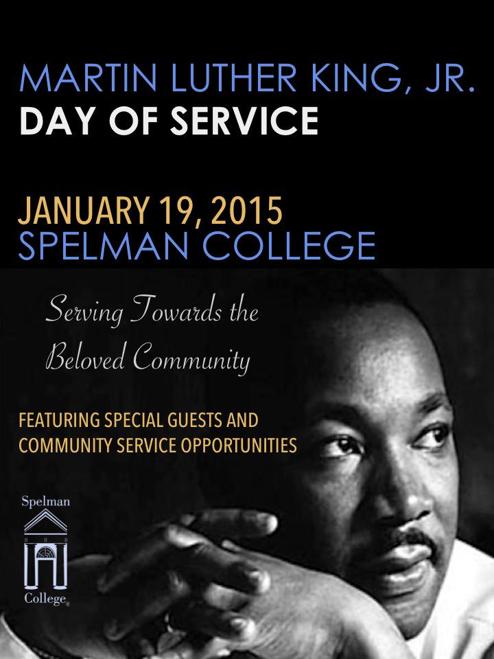 SpelmanServes's tweet photo. Save The Date: MLK, Jr. Day of Service at Spelman http://t.co/ddhb5MqYrQ