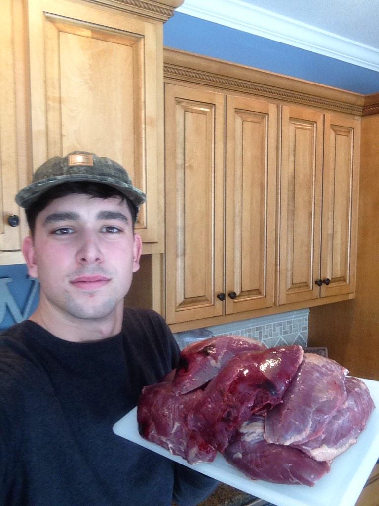 Stapleton831's tweet photo. From the field to the smoker! #teamXciter @xcitercalls http://t.co/443hFquNOl