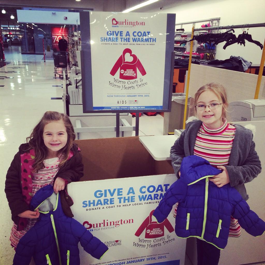 ThriftyNWMom's tweet photo. Give the gift of warmth & donate a coat this season @Burlington #CoatNotes #spon http://t.co/O7kOleXvn7