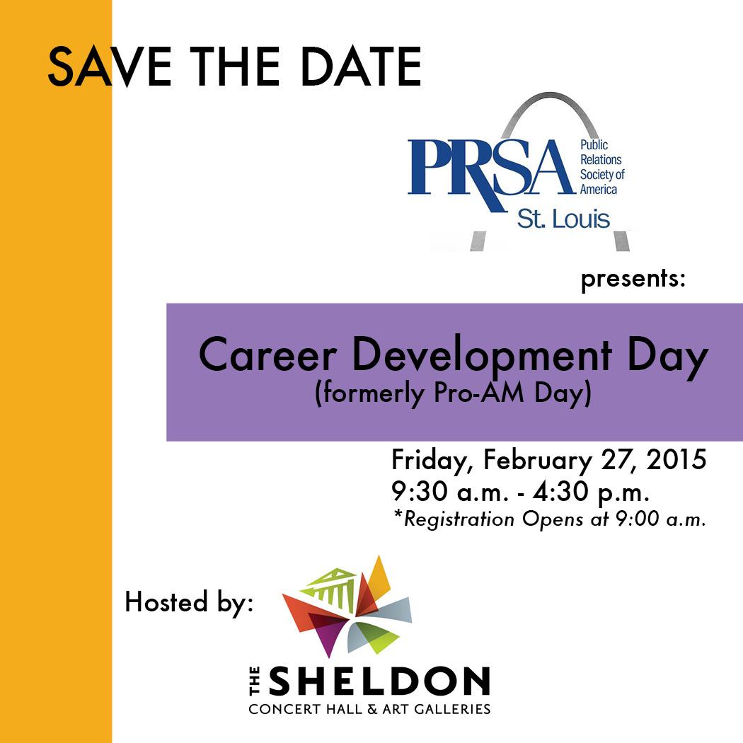 tressalynne's tweet photo. @EIUPRSSA SAVE THE DATE: @PRSAStL Career Development Day, Fri 2/27. http://t.co/Ag7zyLq5Dp Registration open soon http://t.co/9mvE15Ymla