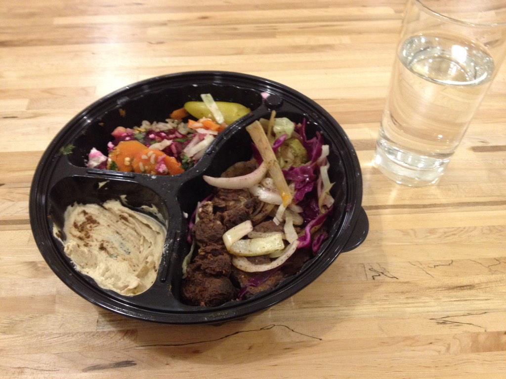 VailLifts's tweet photo. Lunch 2: steak, brown rice, hummus and veggies from @hummusandpitaco Lunch 1 was the first half of it #delicious http://t.co/20iXQfBjSH