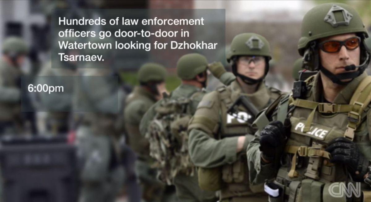 CNNSitRoom's tweet photo. How we caught the suspected #Boston bomber; a compelling timeline: http://t.co/dyhM0Do7S3 @CNN  #DiscoverCNN http://t.co/GzvGTmlv7K