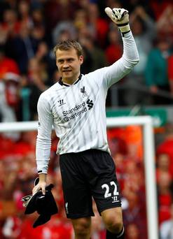 SundayChants's tweet photo. Twitter poll: What would you rather have?

RT for no goalkeeper at all.
Fav for Simon Mignolet in goal. http://t.co/nz9xmEZb8I