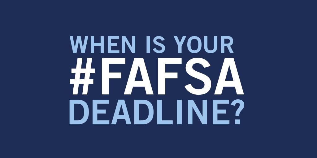 Complete the #FAFSA ASAP before your state's financial aid funds run out! Deadlines here: 1.usa.gov/1rZaHEf