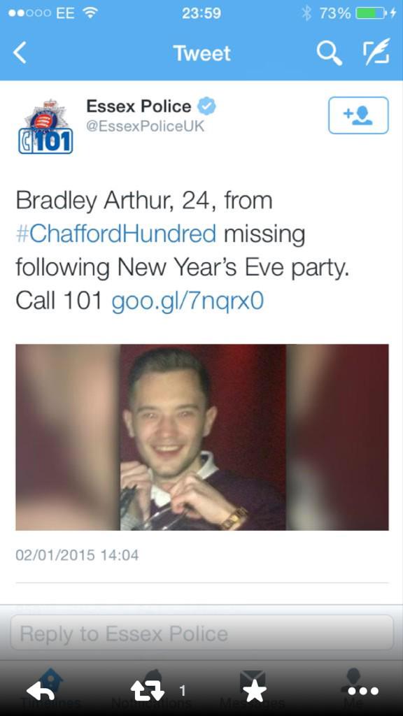 ctznbar's tweet image. Our owners offer £1500 reward for any info that could find Bradley Arthur
Please Help
@EssexChronicle @EssexPoliceUK