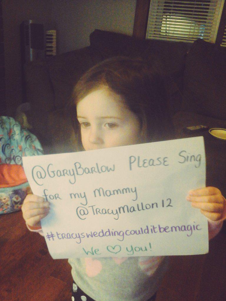 tracymallon12's tweet photo. @GaryBarlow @tracymallon12 #tracysweddingcoulditbemagic http://t.co/sYZe3ee7mt