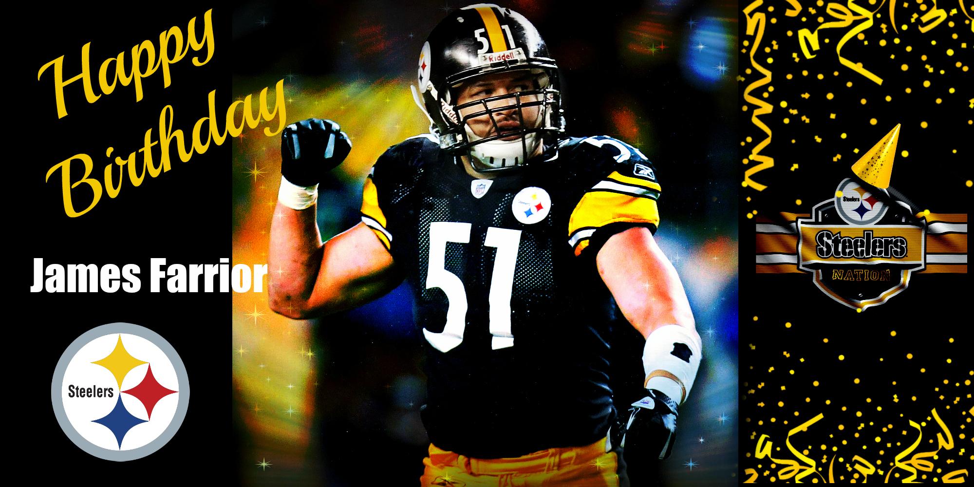 Wishing Steeler great James Farrior a Very Happy 40th BDay! 
Lots of happiness & blessings to you! 