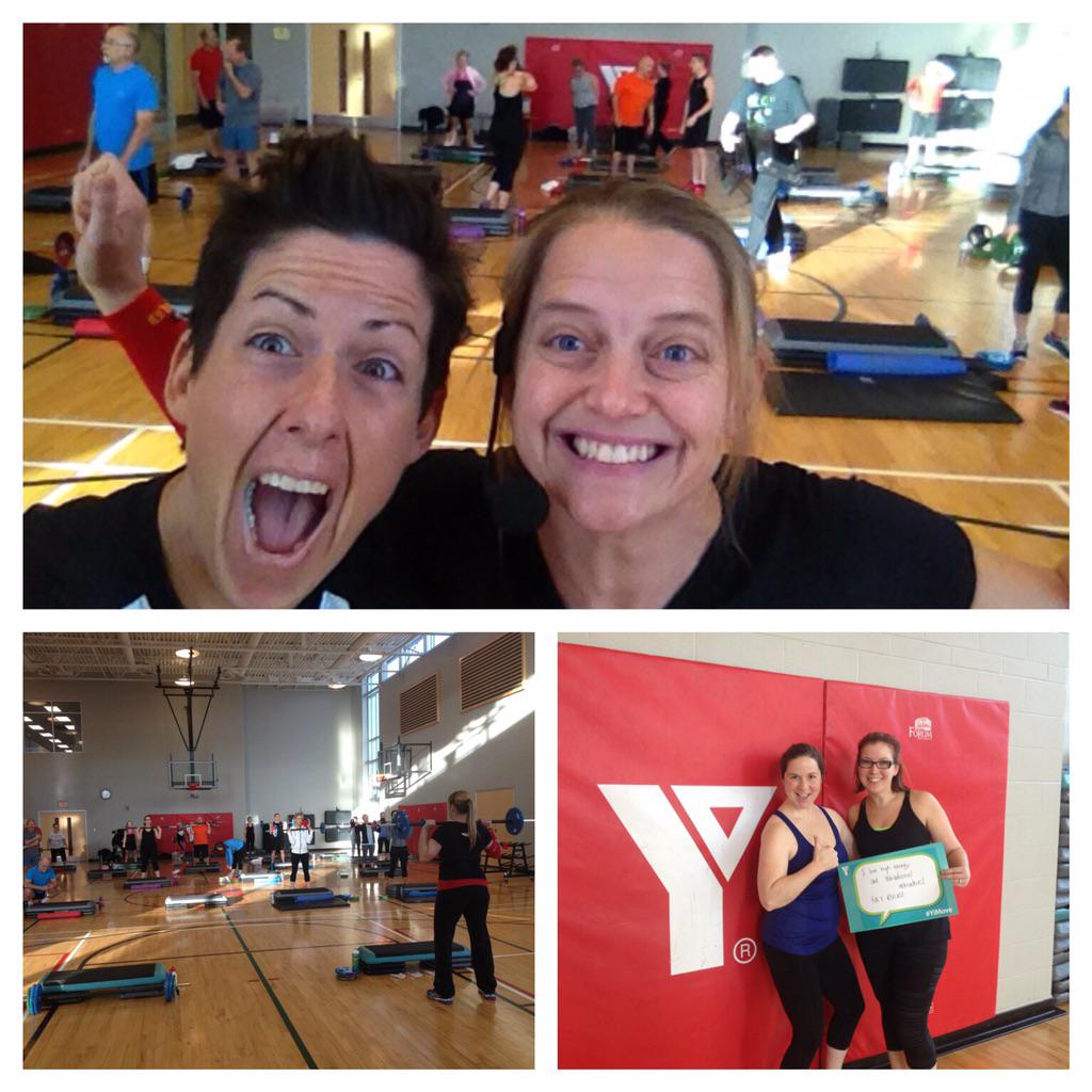 ymcahbb's tweet photo. First day of #GroupPower classes @ymcahbb #LesChaterY #HamiltonDowntownY #RonEdwards Y @Lets_Move #YiMove #RavingFans http://t.co/xAXd77O20Q