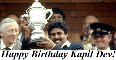                     ,                                             Happy Birthday Kapil Dev 