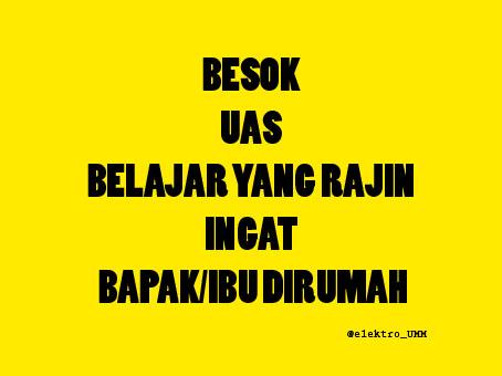 Ada pesan nih dari pak dosen. :)