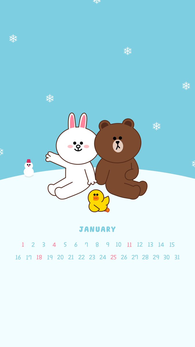 Line Deco公式アカウント Ar Twitter ブラウン コニーのかわいい1月カレンダー出ましたよ ロック画面にでもどうぞお使いください Lineキャラクター 無料 Http T Co 0jv8maajj8 Twitter