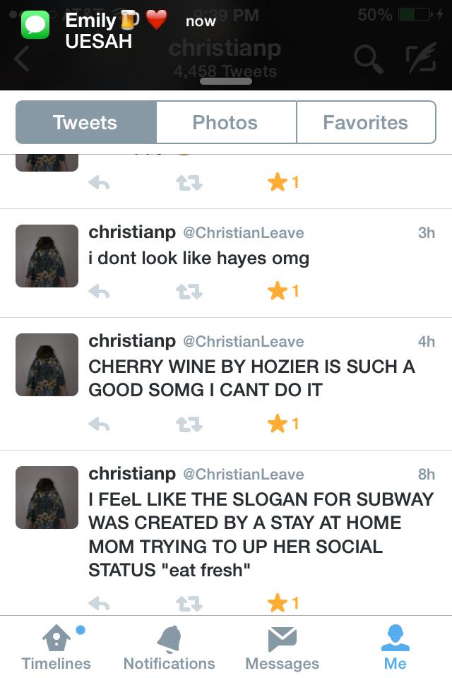 mendesblurred's tweet photo. @ChristianLeave twitter is saying u only have 1 fav wHaaat😂😂 http://t.co/PN3txJMXim