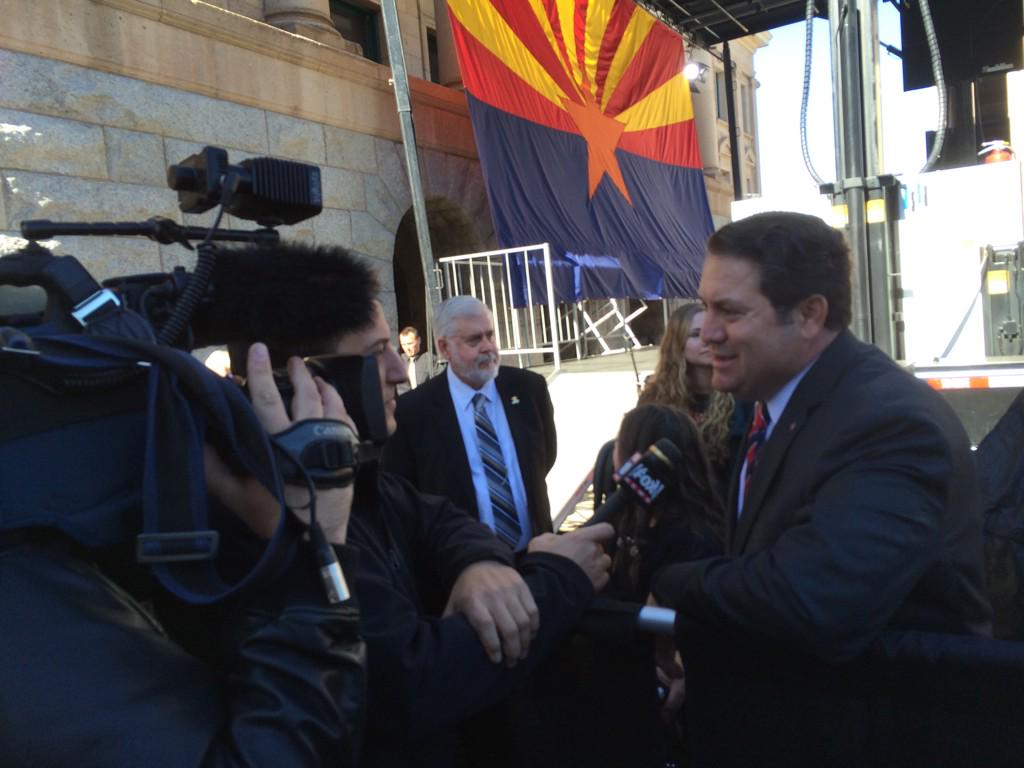 GeneralBrnovich's tweet image. Attorney General Brnovich speaking with the media following his inauguration speech #AZAG #AZfuture