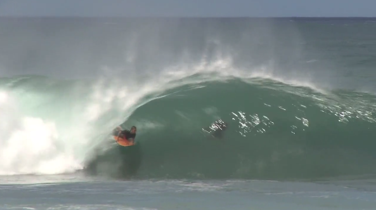 One October day with the <a href="/hubboards/">Hubboards</a> boys, Jeff &amp; Dave, making the most of some fun #Pipeline: riptidemag.com.au/videos/2910-on…