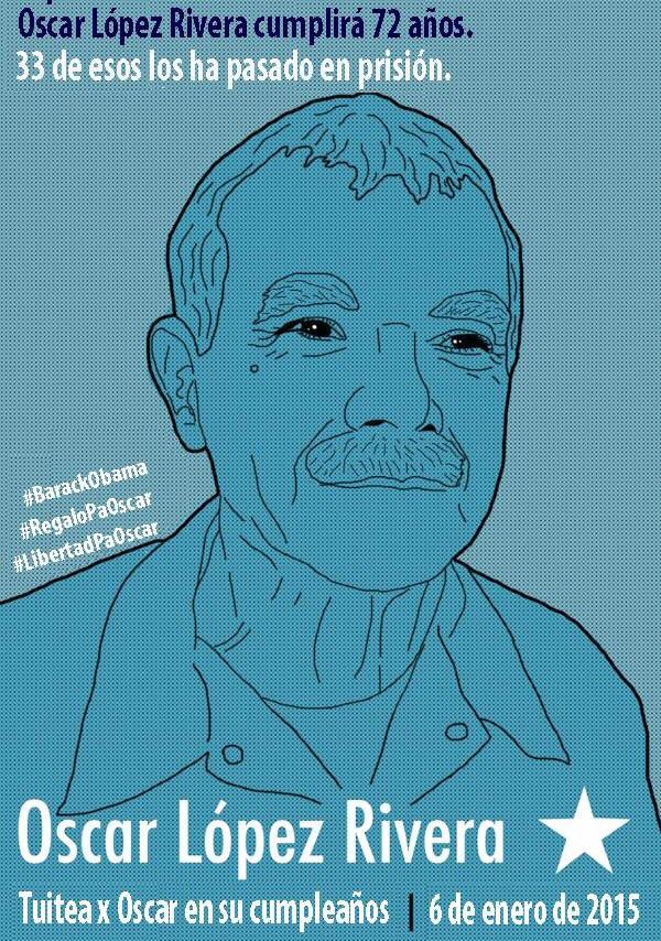Baterisma's tweet photo. Hoy #OscarLópezRivera cumple 72 años. 33 en prisión... #BarackObama #LibertadPaOscar #RegaloPaOscar @BarackObama http://t.co/OebuqHCnrC