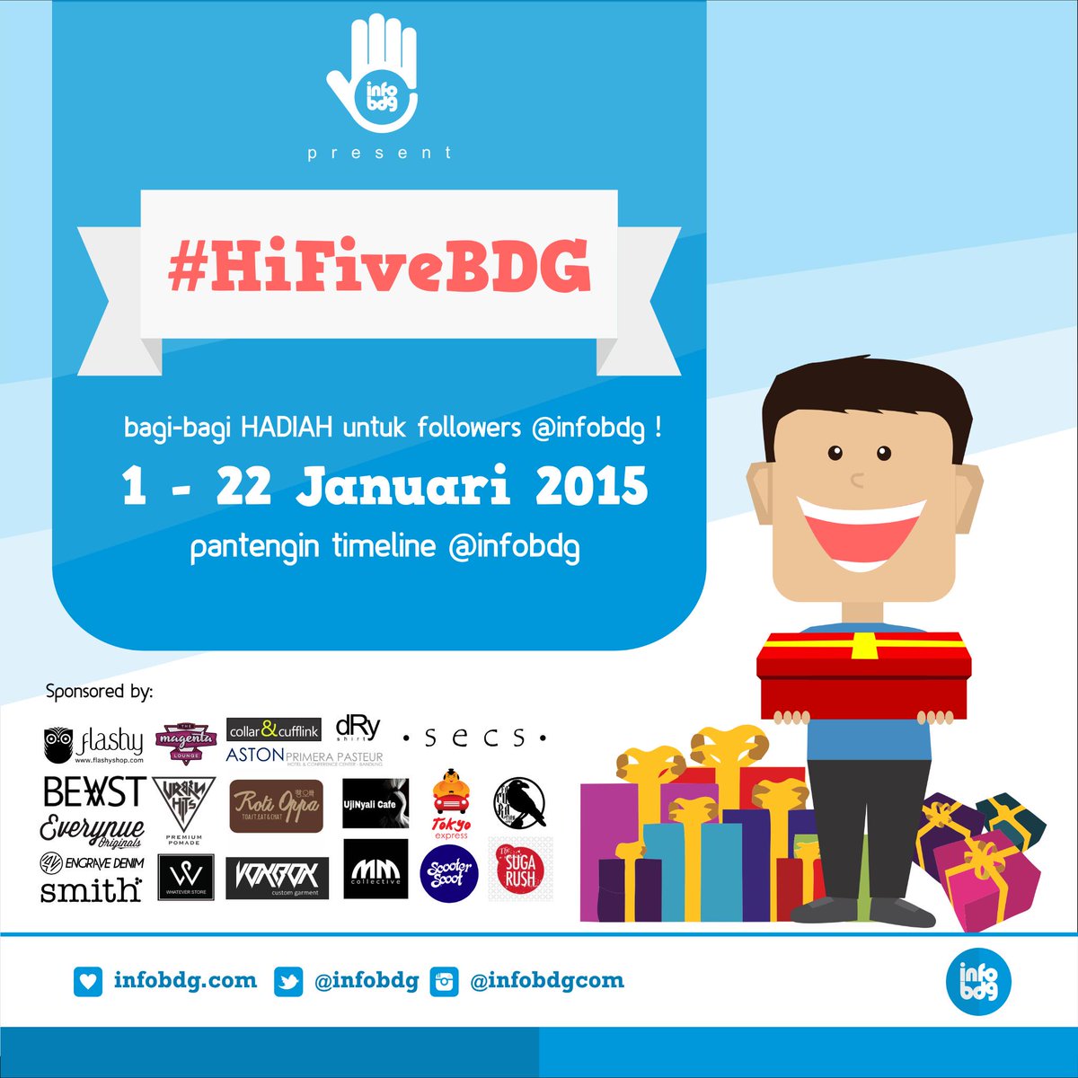 infobdg's tweet photo. Taruwit, mau dapetin hadiah dari @unclebenID @rumzatsimplisio? Yuk, siap-siap ikutan #HiFiveBDG Kuis http://t.co/azmhRbBxwW