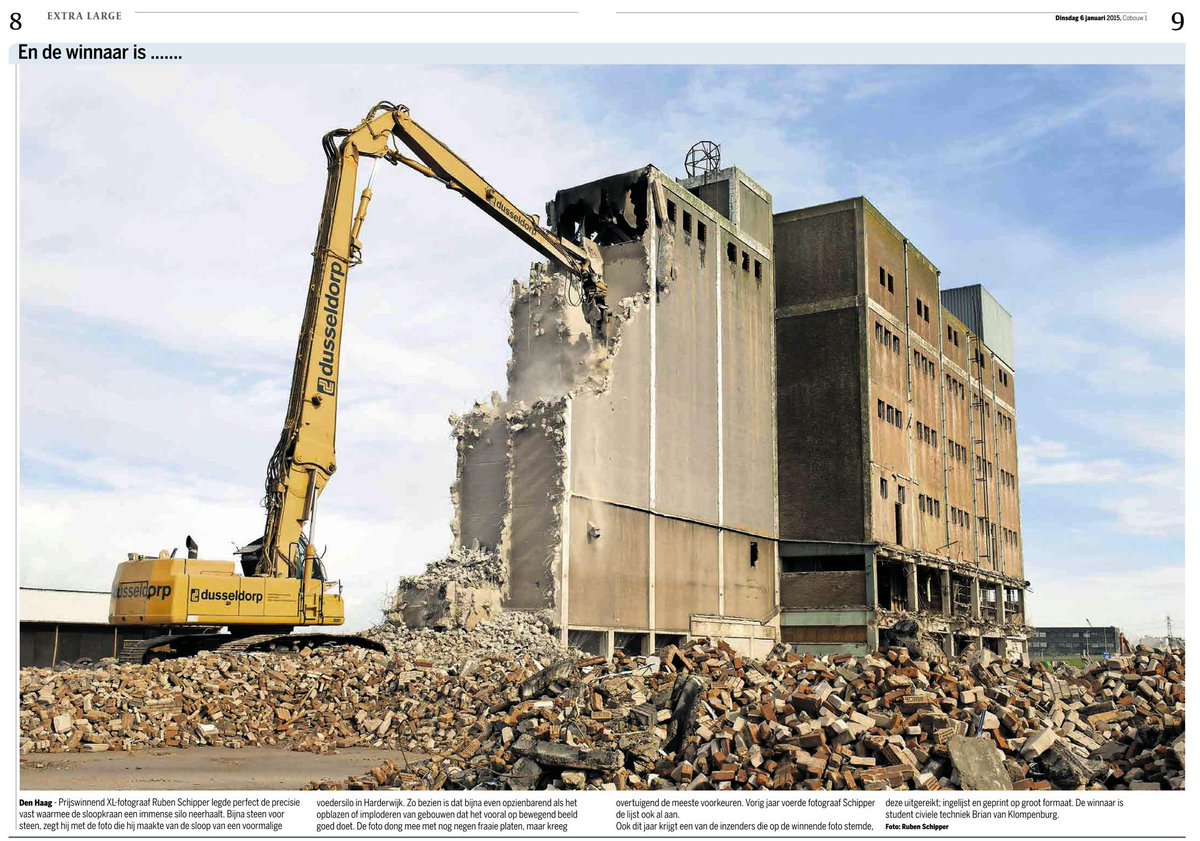 Voor het tweede opeenvolgende jaar hebben lezers van #Cobouw een foto van mijn hand gekozen tot de mooiste XL foto.