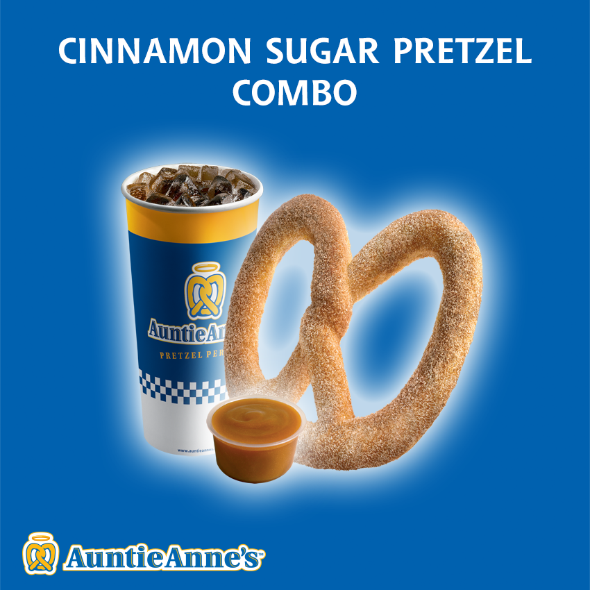 Warm yourself up with a cinnamon pretzel and our most delicious caramel sauce :) #Cinnamon #Pretzel