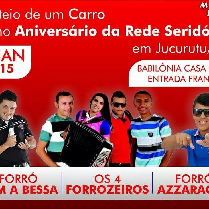 RNShows's tweet image. Balada 0800 e de qualidade é em Jucurutu-RN dia 10/01/15
Os 4forrozeiros
Forró Bom A Bessa
Forró Azzaração