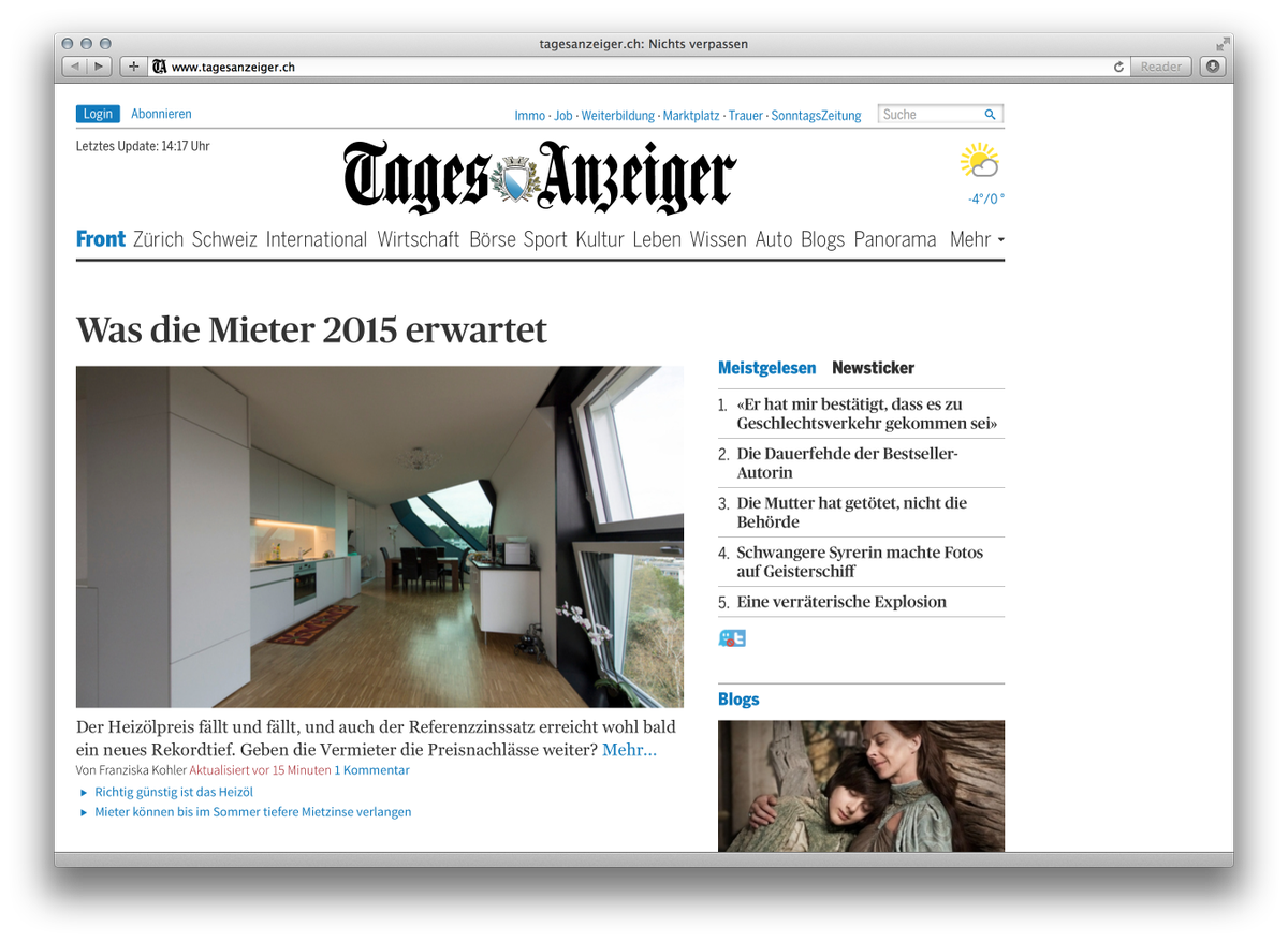 Schön, dass diese Wohnung ohne Heizöl auskommt.