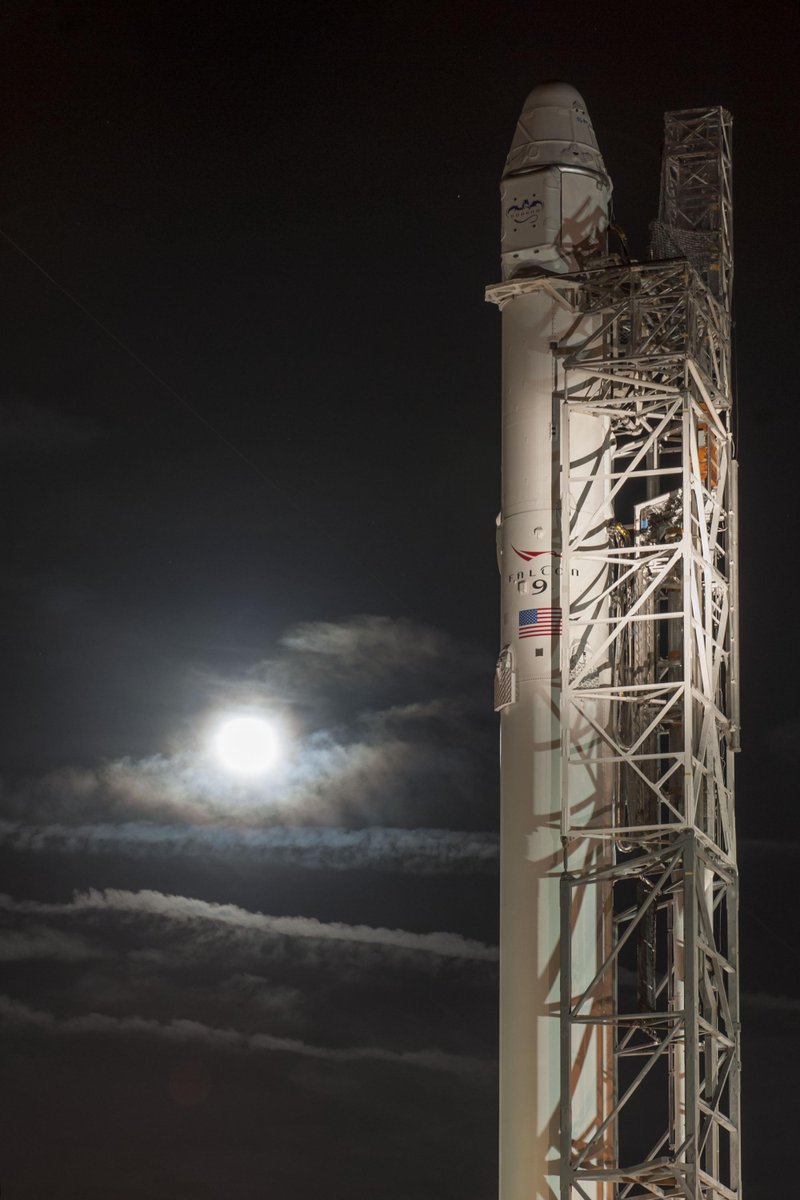SpaceX's tweet image. T-60 min to launch. Live stream: spacex.com/webcast