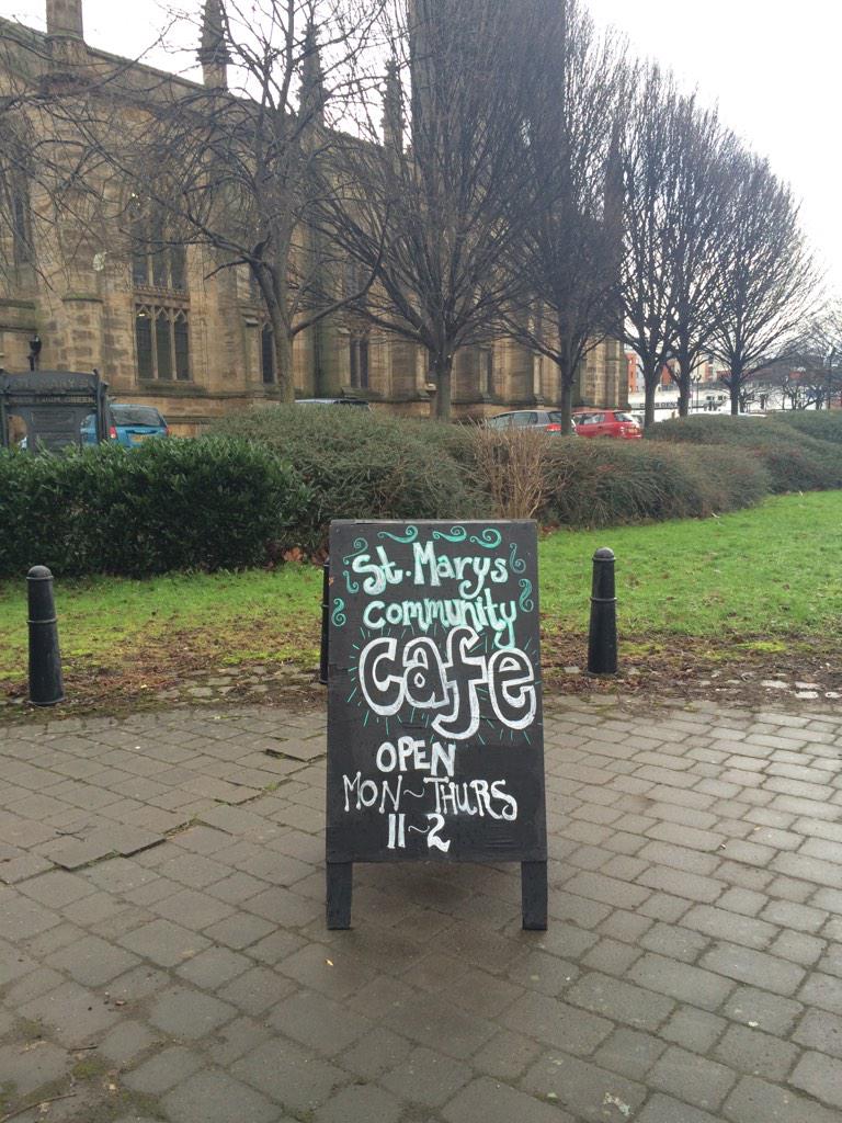 The cafe at St.Marys is open from 11-2pm today.