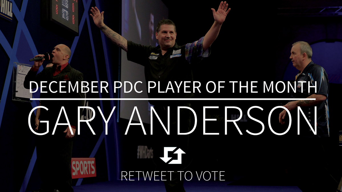 PLAYER OF THE MONTH: Retweet to vote for Gary Anderson as your Player of the Month for December! #PDCPOTM