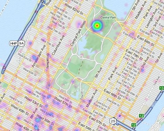Of course #CentralPark would be the epicenter of #snowday tweets. Visuals frpm the #onemilliontweetmap via <a href="/maptimize/">maptimize</a>