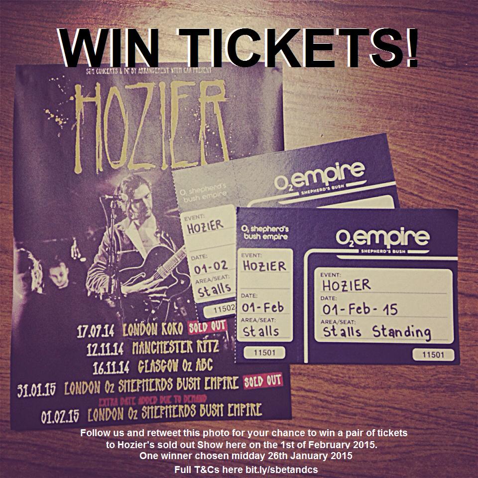 O2SBE's tweet photo. Follow us and RT to get your hands on a pair of tickets for @Hozier’s sold out Show on 1 Feb! #takemetochurch #Hozier http://t.co/jNVjYkFMaN