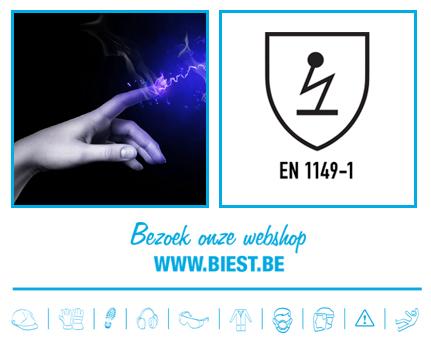 biestbvba's tweet photo. EN 1149: Bescherming tegen elektrostatische oplading, die explosie/brand kunnen veroorzaken #werkkledij #norm 2/2 http://t.co/L1YYL6gv50