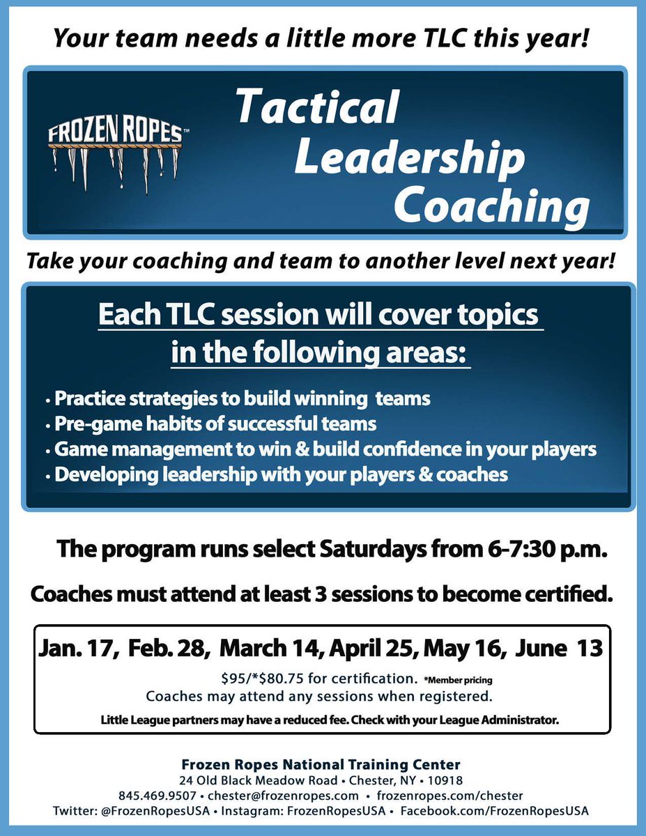 FrozenRopesUSA's tweet image. Your coaching needs more TLC this year! #gamesuccess #Frozenropes #coaching