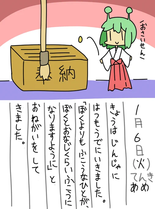 1/6の絵日記です! 