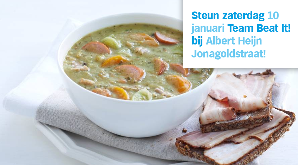 Steun zaterdag 10 januari Team Beat It! bij Albert Heijn Jonagoldstraat! #Snert